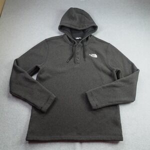 The North Face Sweater Mens Medium Gray Gordon Lyons Outdoor Henley Hoodie